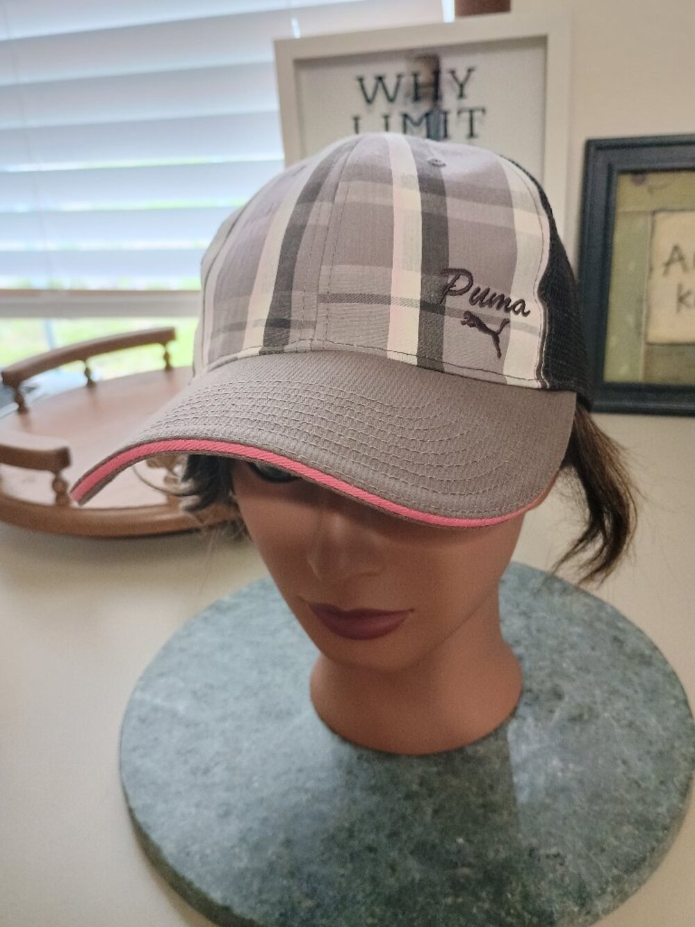 Vintage Puma Tartan Trucker Cap